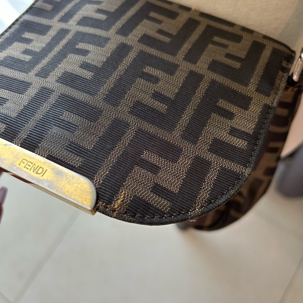 Fendi small zucca canvas artic crossbody brown fabric - Picture 6 of 12